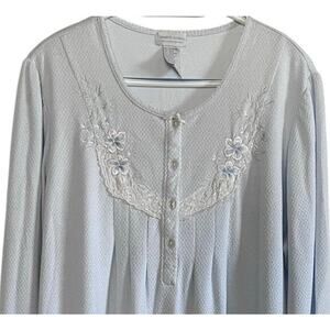 Vintage Heavenly Bodies Long Sleeve Nightgown Sz XL Romantic Cottagecore Gown